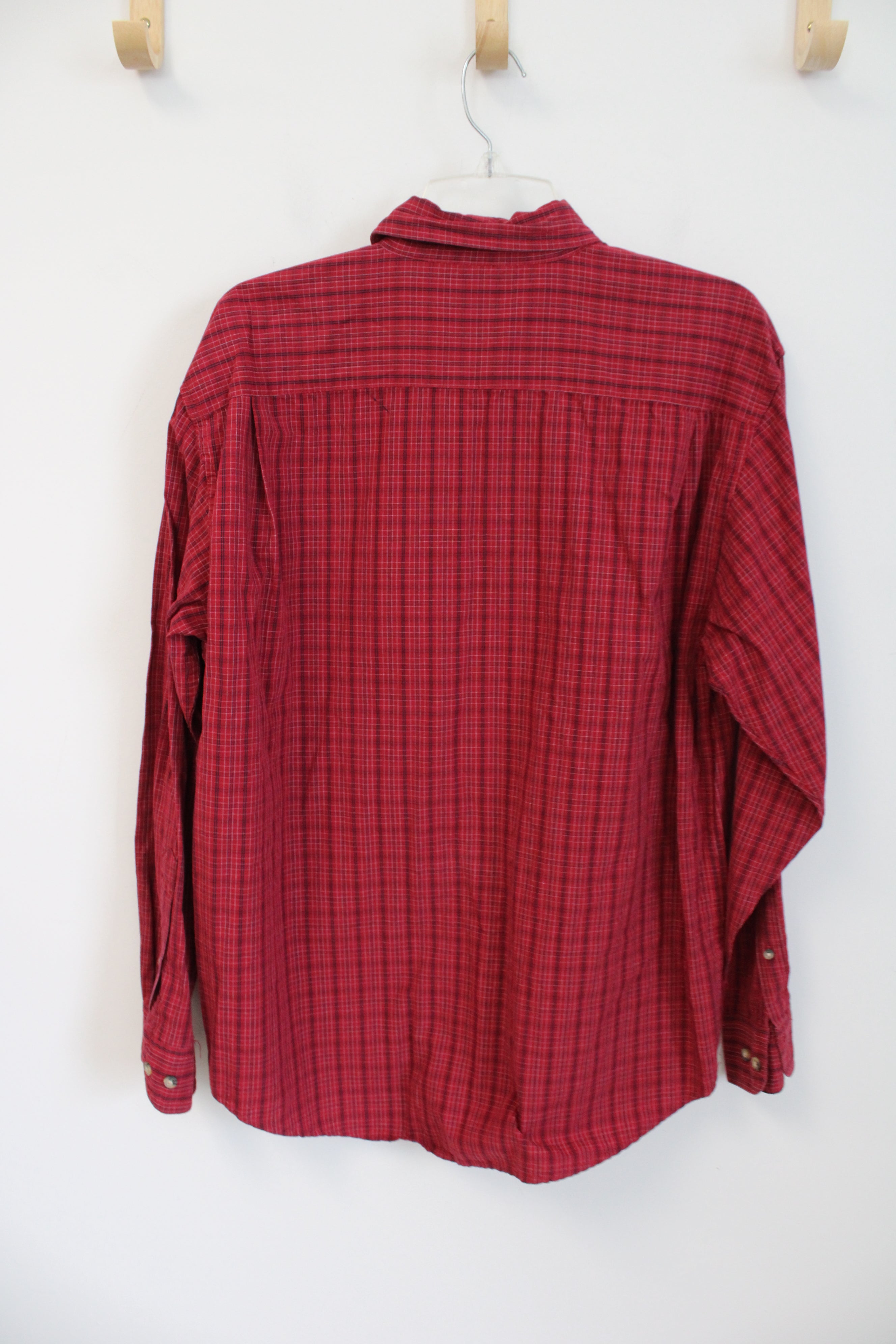 Timber Creek By Wrangler Red & Blue Plaid Button Down Shirt | M