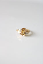 Emerald Cut Citrine Yellow 10KT Gold Ring | Size 6-6.5