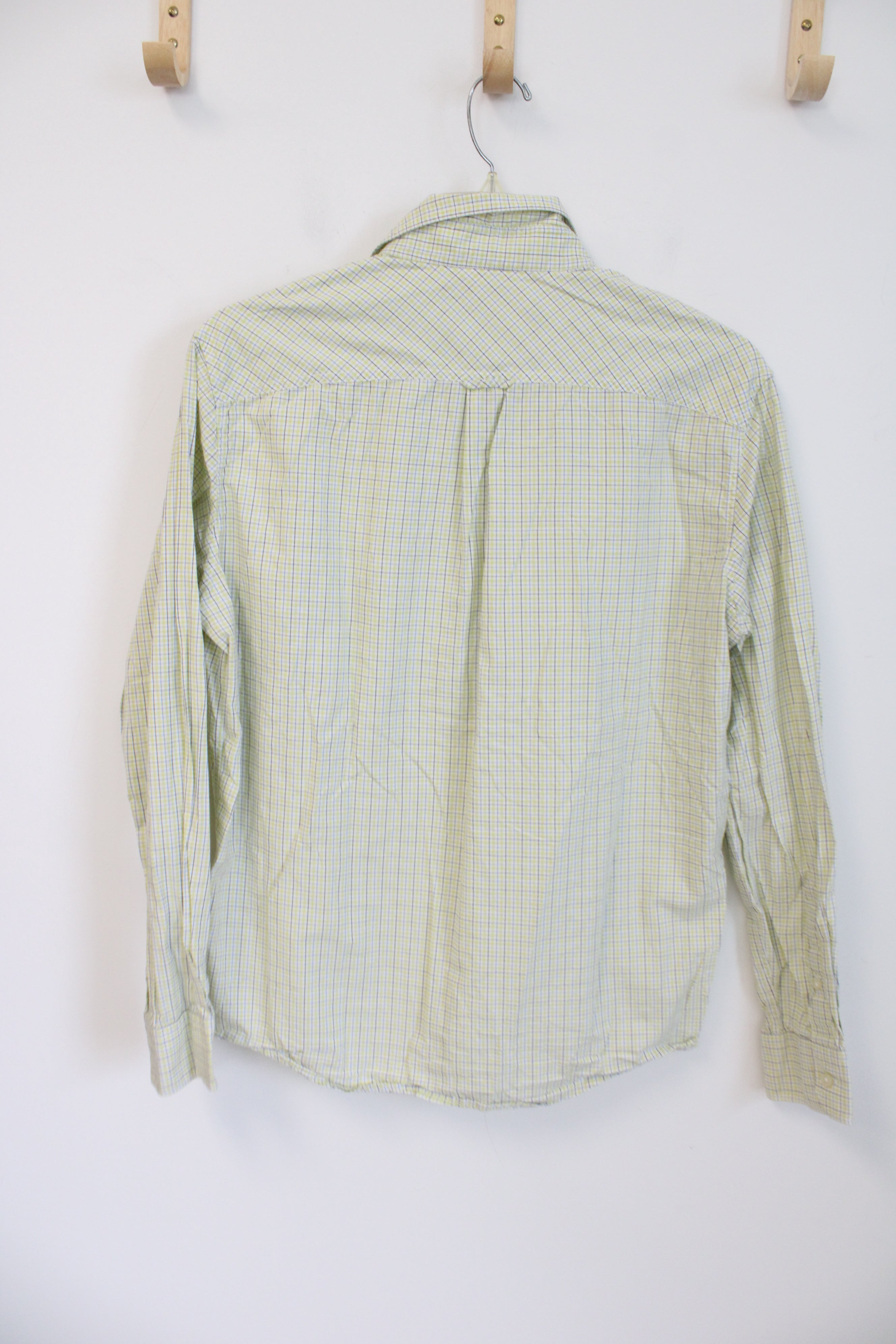 American Eagle Outfitters Yellow & Blue Plaid Button Down Shirt | M