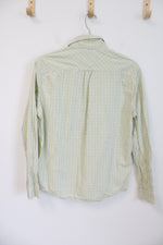 American Eagle Outfitters Yellow & Blue Plaid Button Down Shirt | M