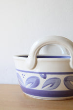 Pfaltzgraff Blue Floral Handled Bowl