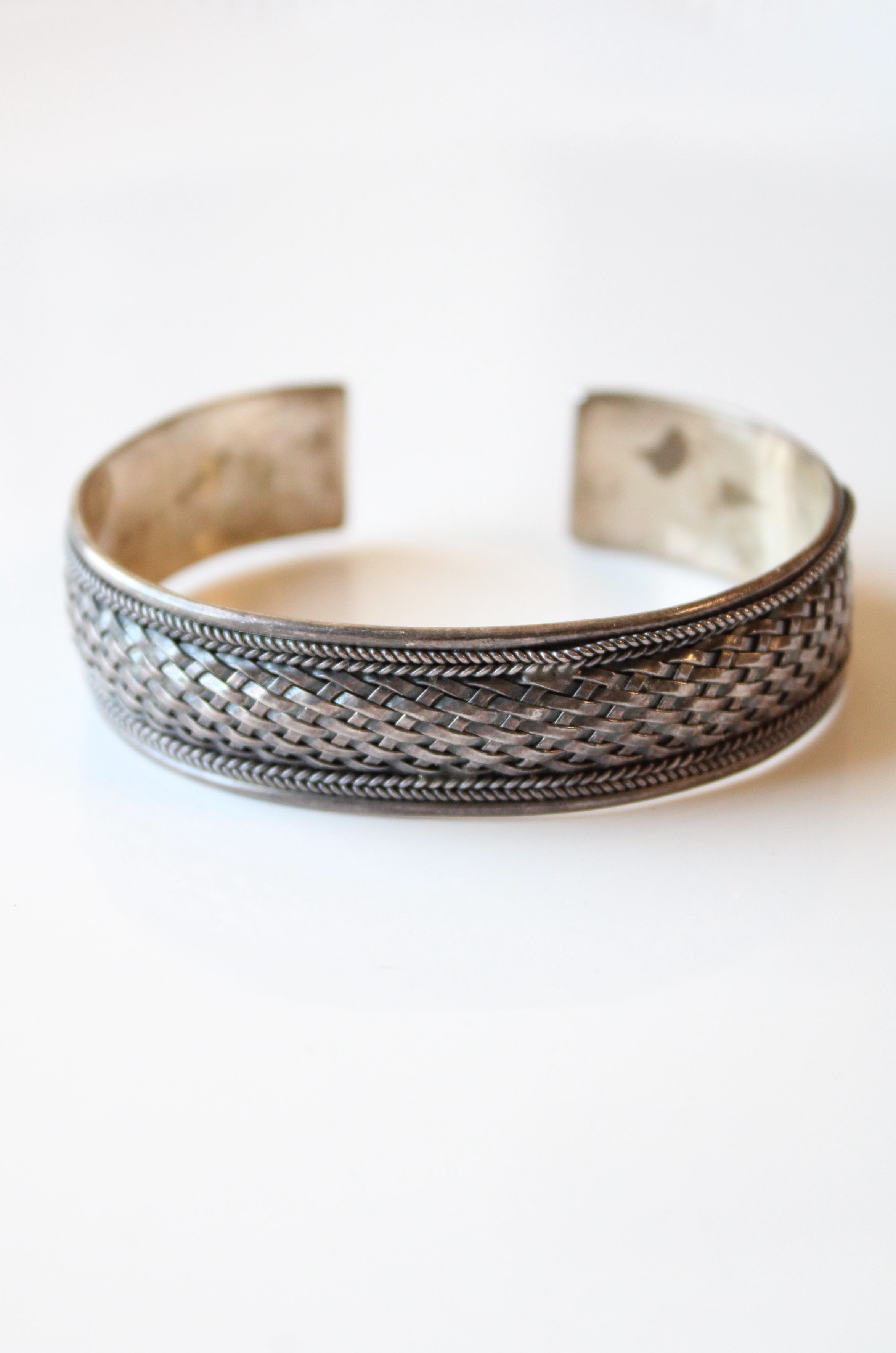 Sterling Silver Woven Cuff Bracelet