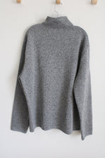 Crown & Ivy Gray Fleece 1/4 Zip Pullover Sweatshirt | XL