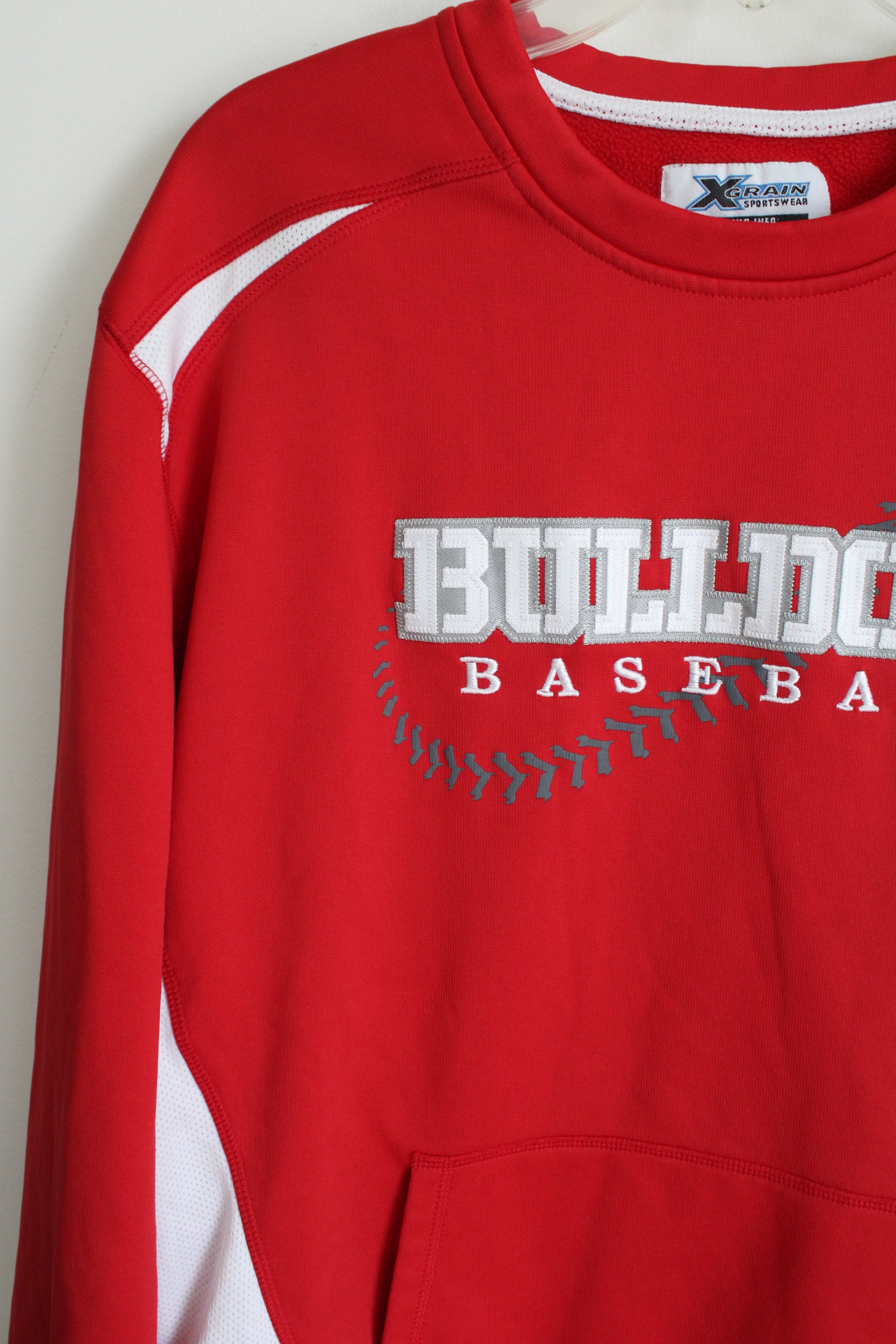 XGrain Gardner-Webb University Bulldogs Baseball Red Fleece Lined Sweatshirt | XL