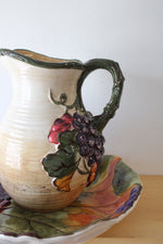 Certified International Tuscany Grape Large Pitcher & Platter Set