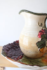 Certified International Tuscany Grape Large Pitcher & Platter Set
