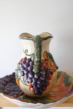 Certified International Tuscany Grape Large Pitcher & Platter Set