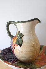 Certified International Tuscany Grape Large Pitcher & Platter Set