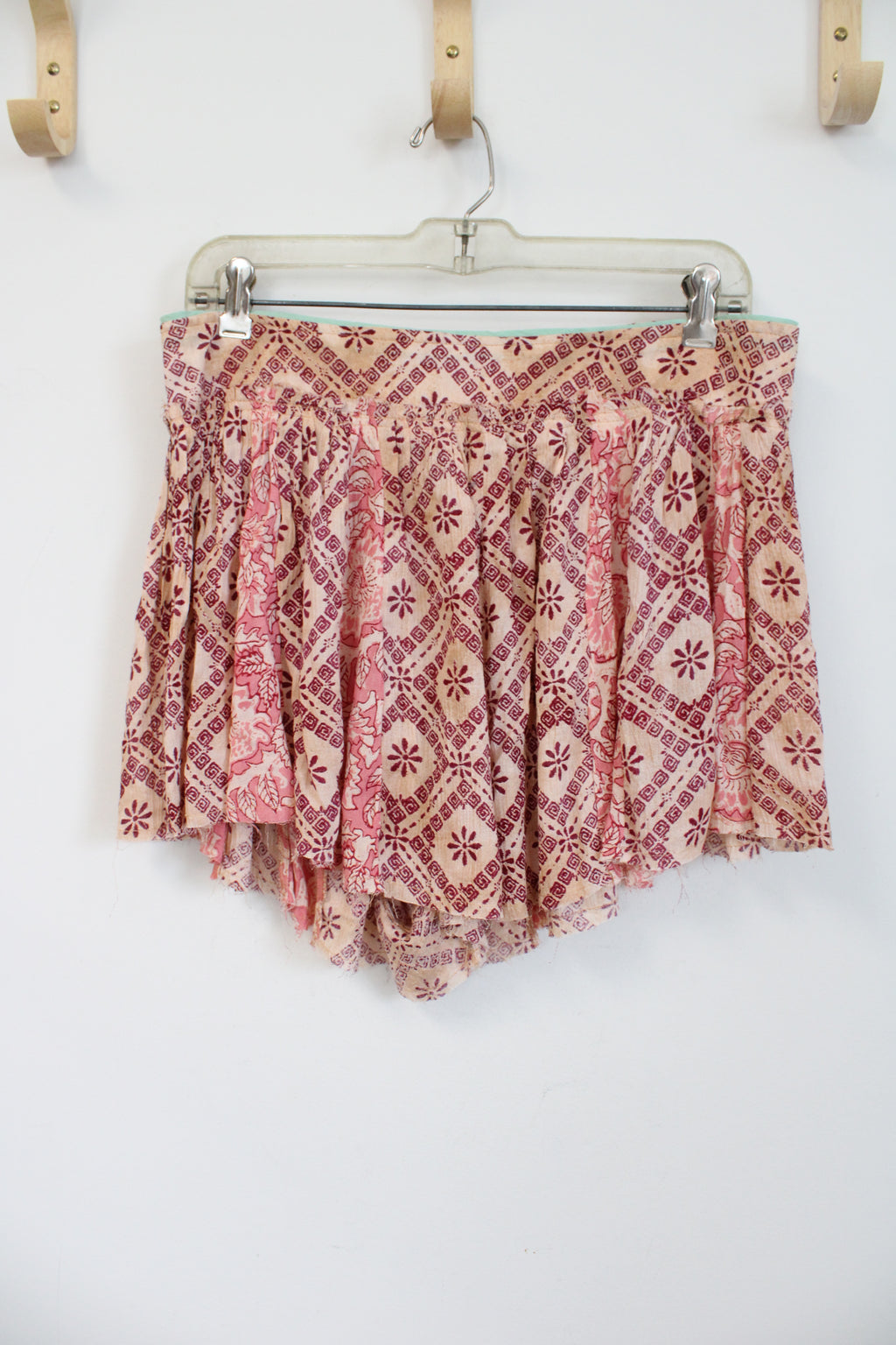 NEW Free People Pink Rose Rayon Boho Shorts | M