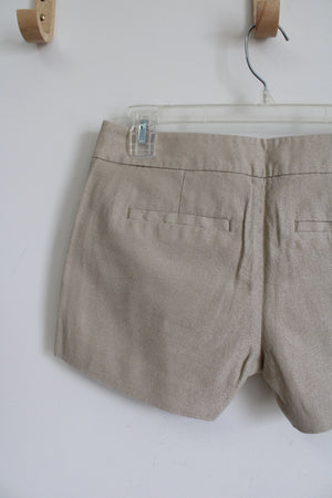 Banana Republic Gold Shimmer Shorts | 0 Petite