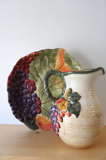 Certified International Tuscany Grape Large Pitcher & Platter Set