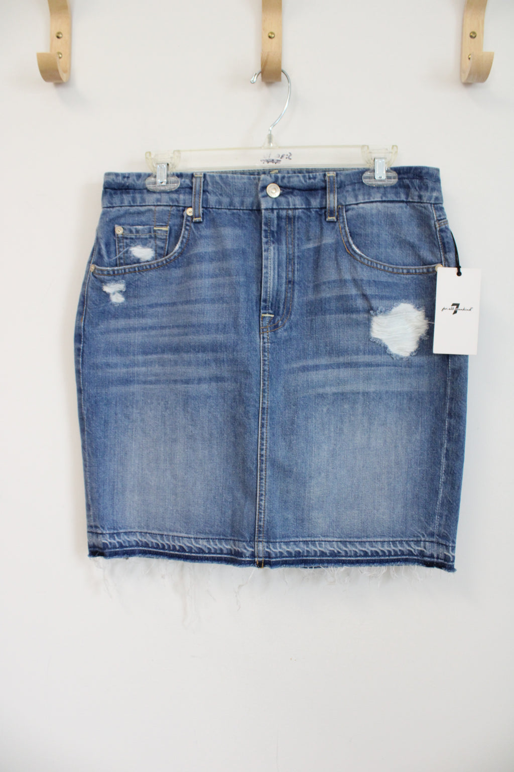 NEW 7 For All Mankind Denim Mini Skirt | 30