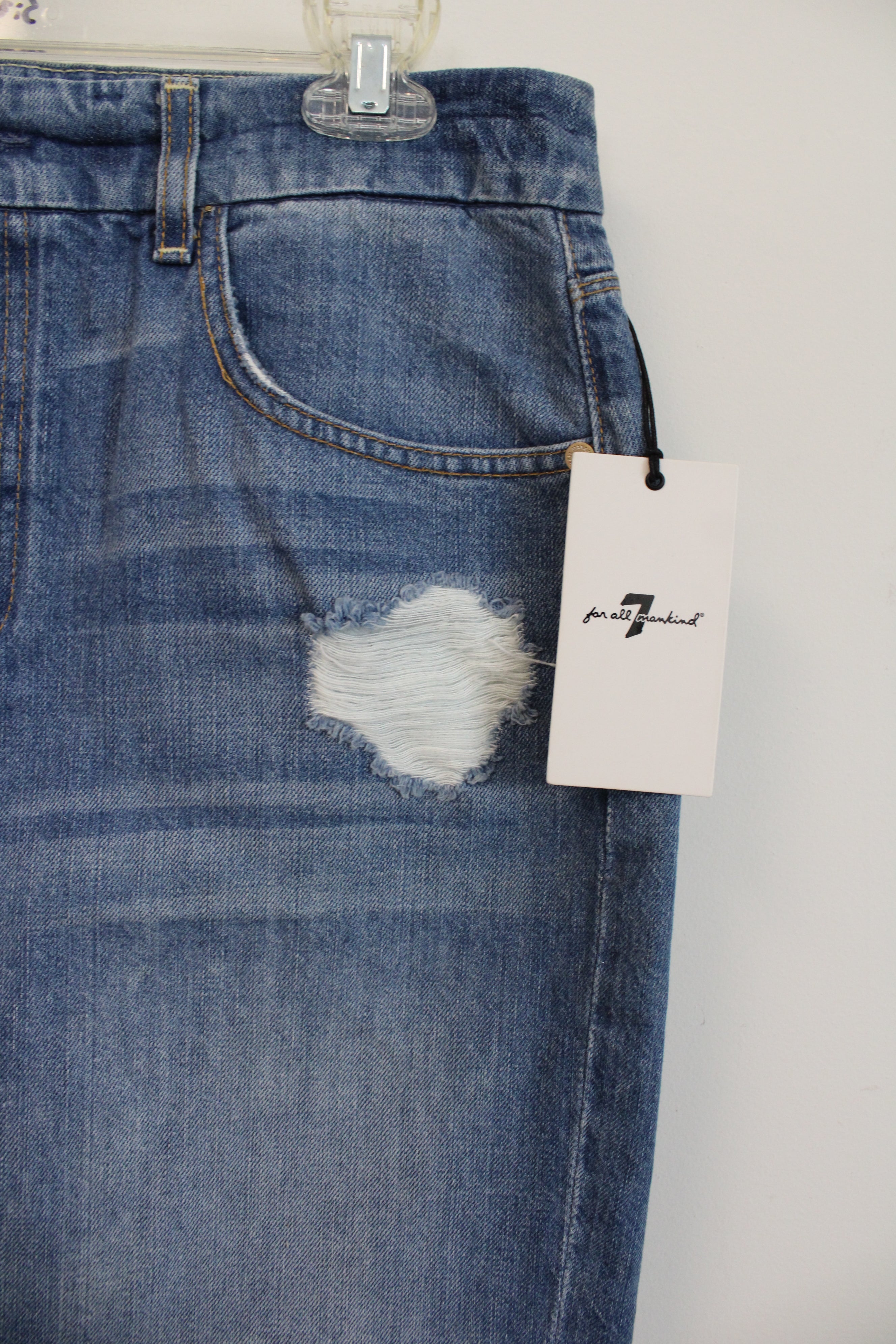 NEW 7 For All Mankind Denim Mini Skirt | 30