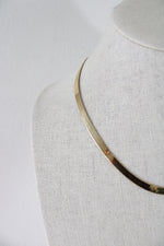 Milor Flat Herringbone Italy 14KT Yellow Gold Necklace