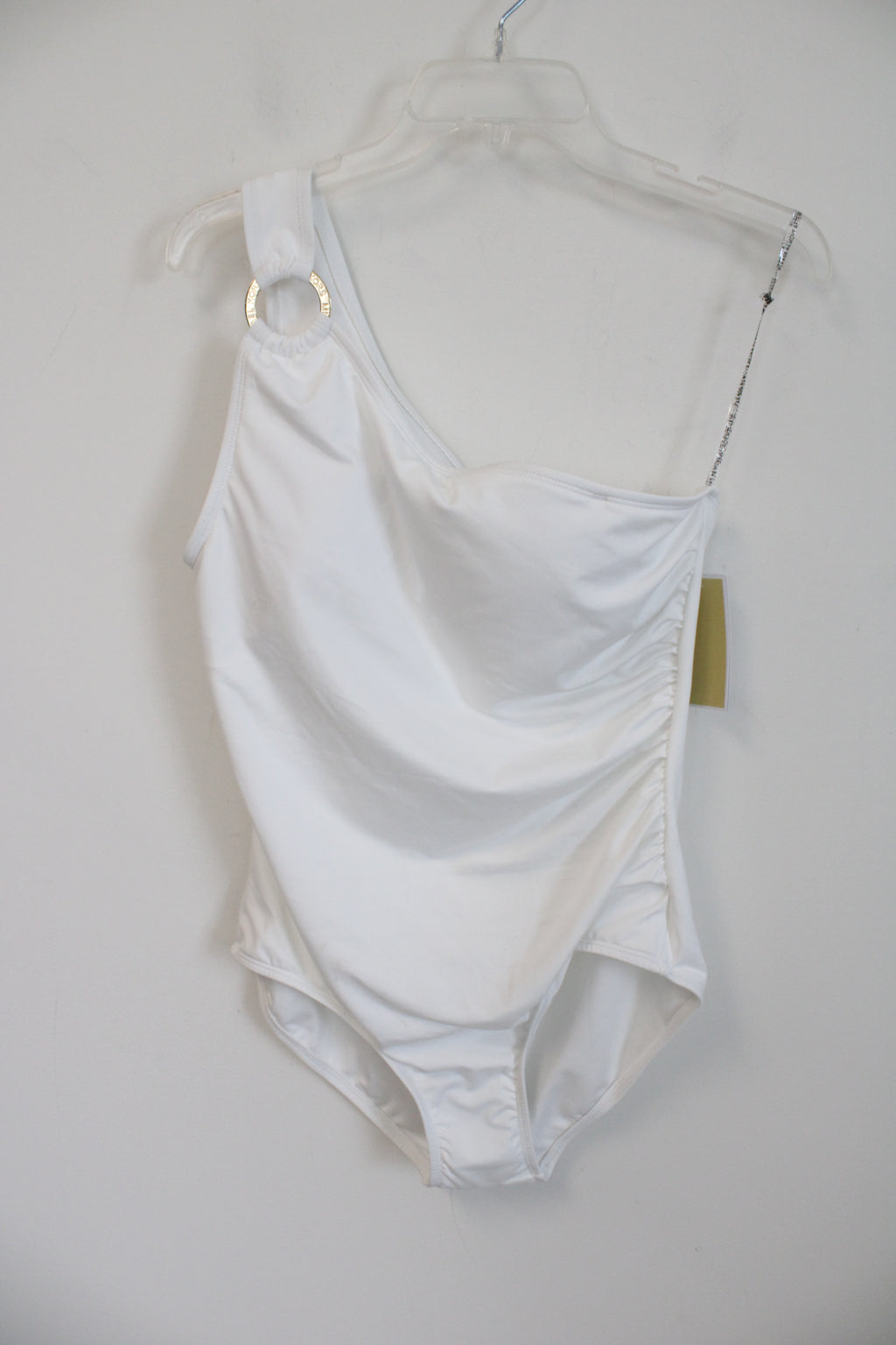 NEW Michael Kors White One Shoulder Swim Suit | 14