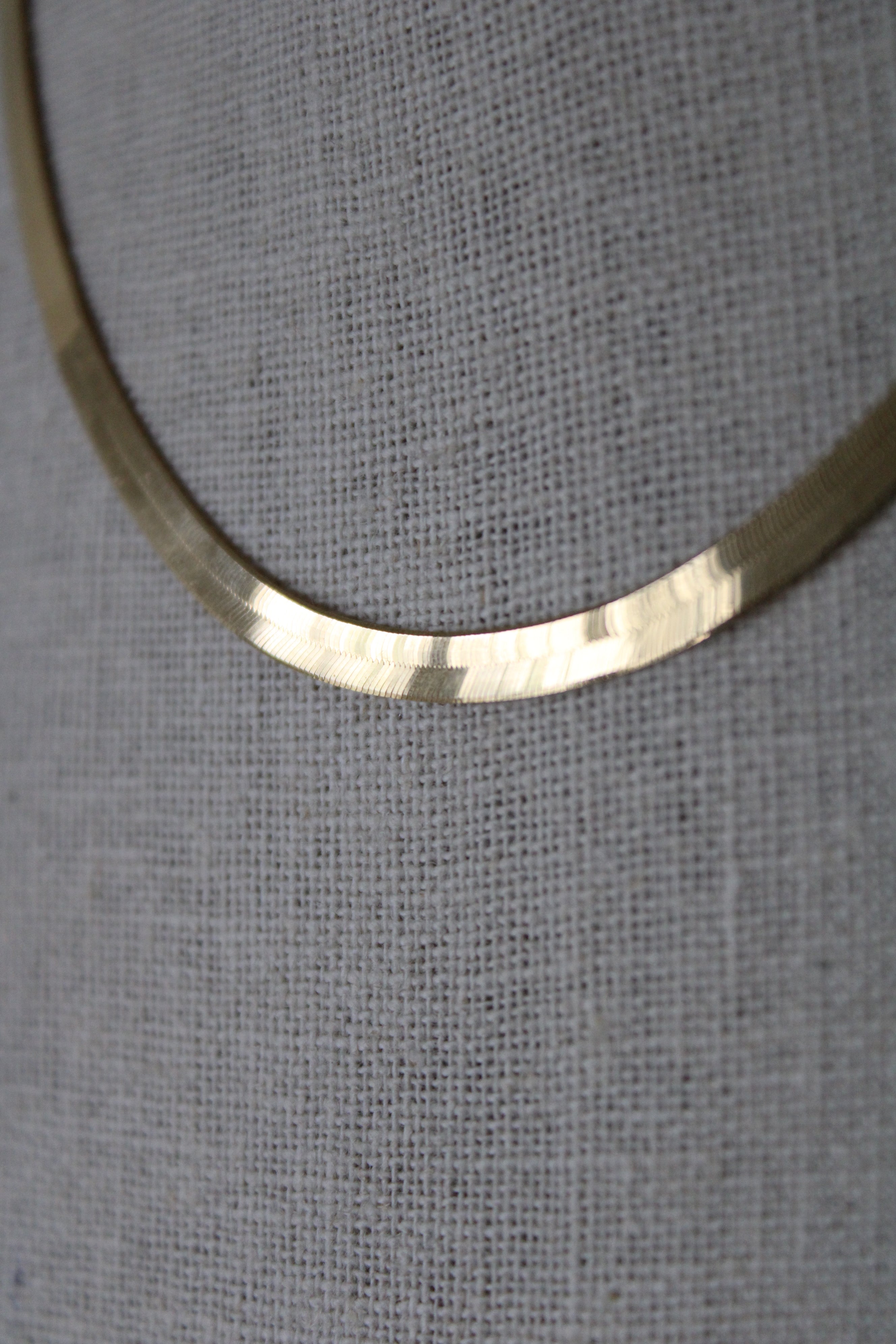 Milor Flat Herringbone Italy 14KT Yellow Gold Necklace