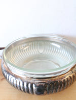 Vintage Pyrex Glass Liner & Silver Plated Serving Dish