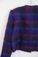 Combardi Inc. Purple Plaid Mohair Vintage Jacket | 12