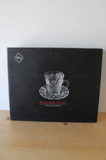 Bohemia Solar Etched Clear Glass Tea Cup & Saucer 12-Piece Set