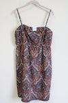 NEW J.Crew Blue Orange Paisley Dress | M