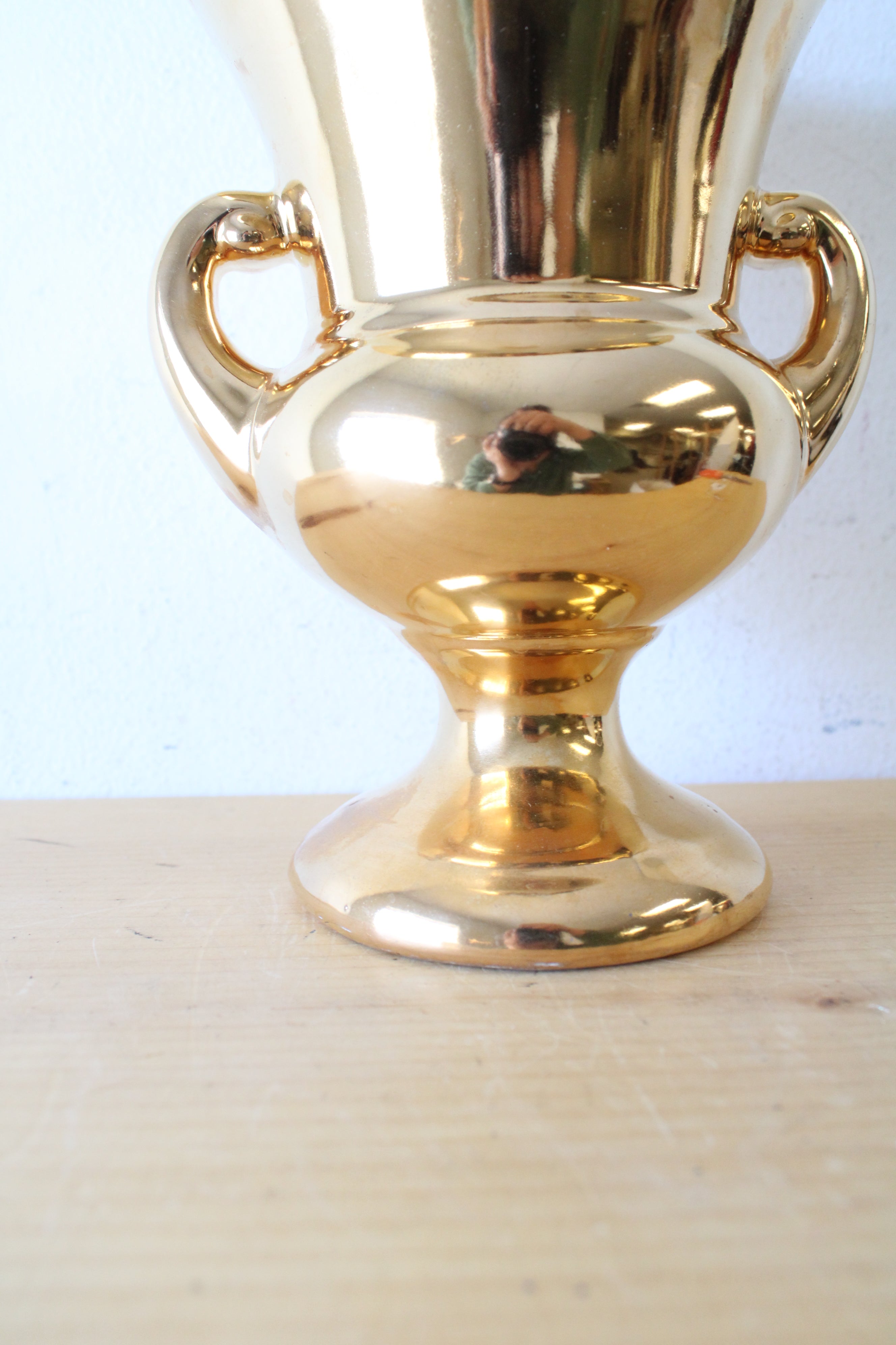 Haeger 22 Carat Gold Ceramic Vase