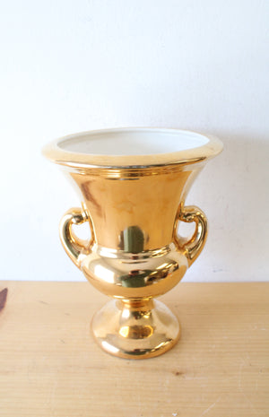 Haeger 22 Carat Gold Ceramic Vase