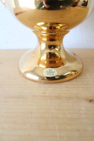 Haeger 22 Carat Gold Ceramic Vase