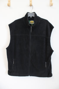 Cabela's Black Fleece Zip Up Vest | XL