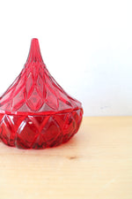 Hershey Kisses Red Crystal Candy Jar