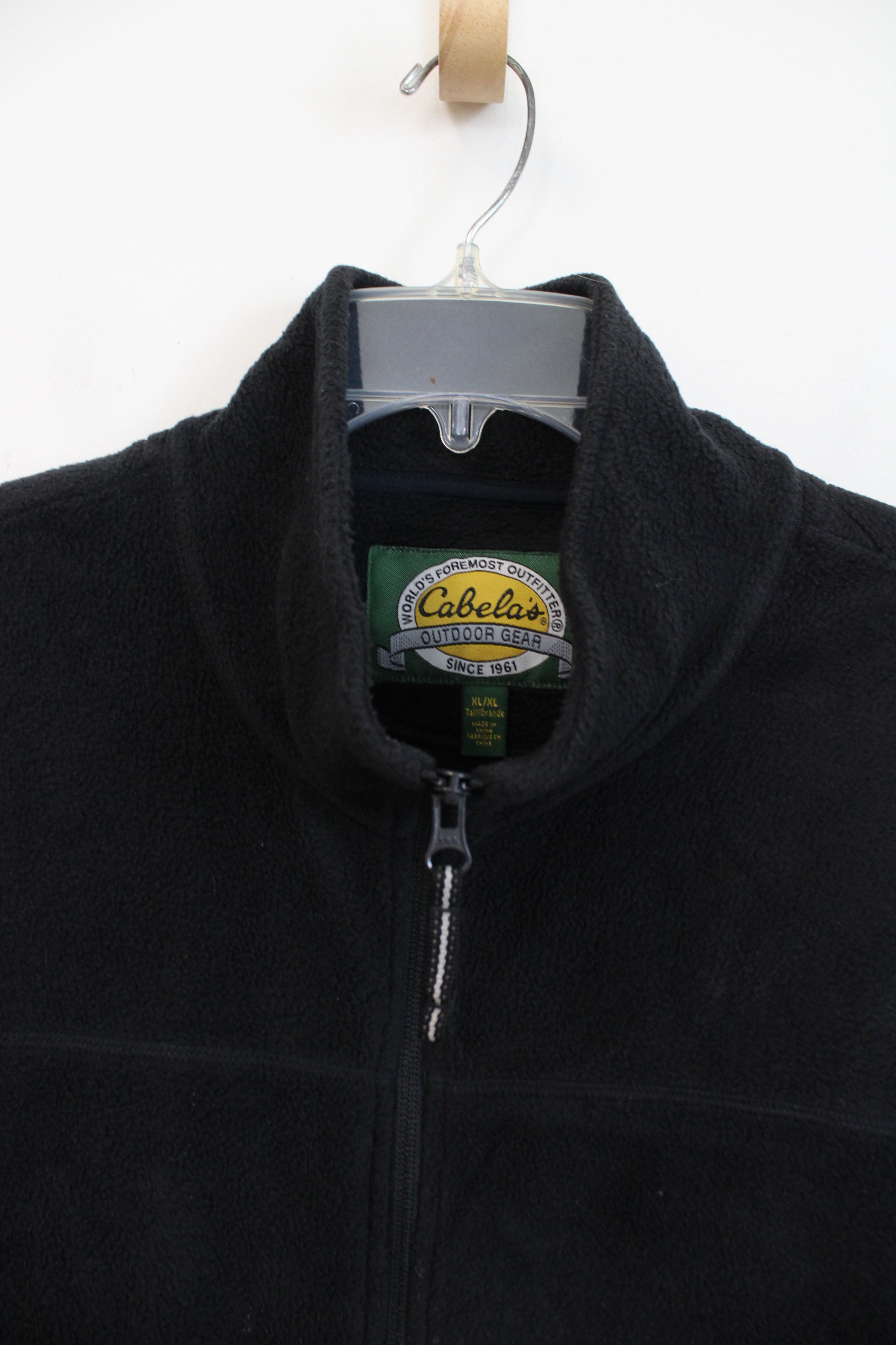 Cabela's Black Fleece Zip Up Vest | XL