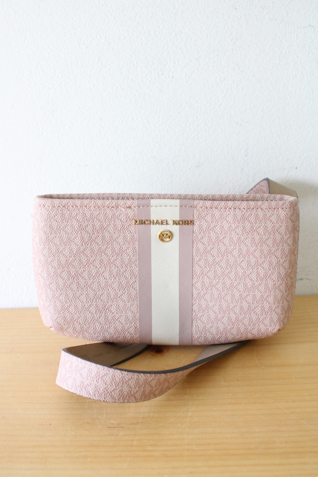 Michael Kors Pink Monogram Belt Bag