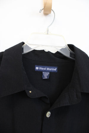 West Marine Black Microfiber Button Down Shirt | 2XL