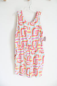 NEW Wonder Nation Multi-Colored Striped Arch Patterned Romper | Youth XL (14/16)