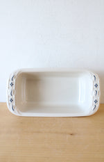 Longaberger Pottery Blue Woven Traditions Bread Pan