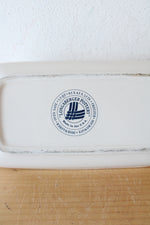 Longaberger Pottery Blue Woven Traditions Bread Pan