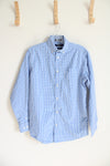 Izod Stretch Extensible Blue & White Gingham Button Down Shirt | Youth 18