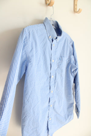 Izod Stretch Extensible Blue & White Gingham Button Down Shirt | Youth 18