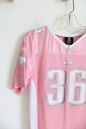 NFL Team Apparel Reebok Philadelphia Eagles #36 Westbrook Pink Shimmer Jersey | Youth XL (16)