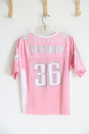 NFL Team Apparel Reebok Philadelphia Eagles #36 Westbrook Pink Shimmer Jersey | Youth XL (16)