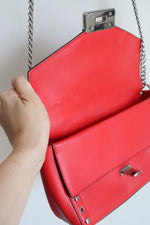 Michael Kors Studded Red Kinsley Crossbody Bag