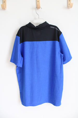 Under Armour Loose Fit Blue & Black Polo Shirt | Youth XL (18/20)