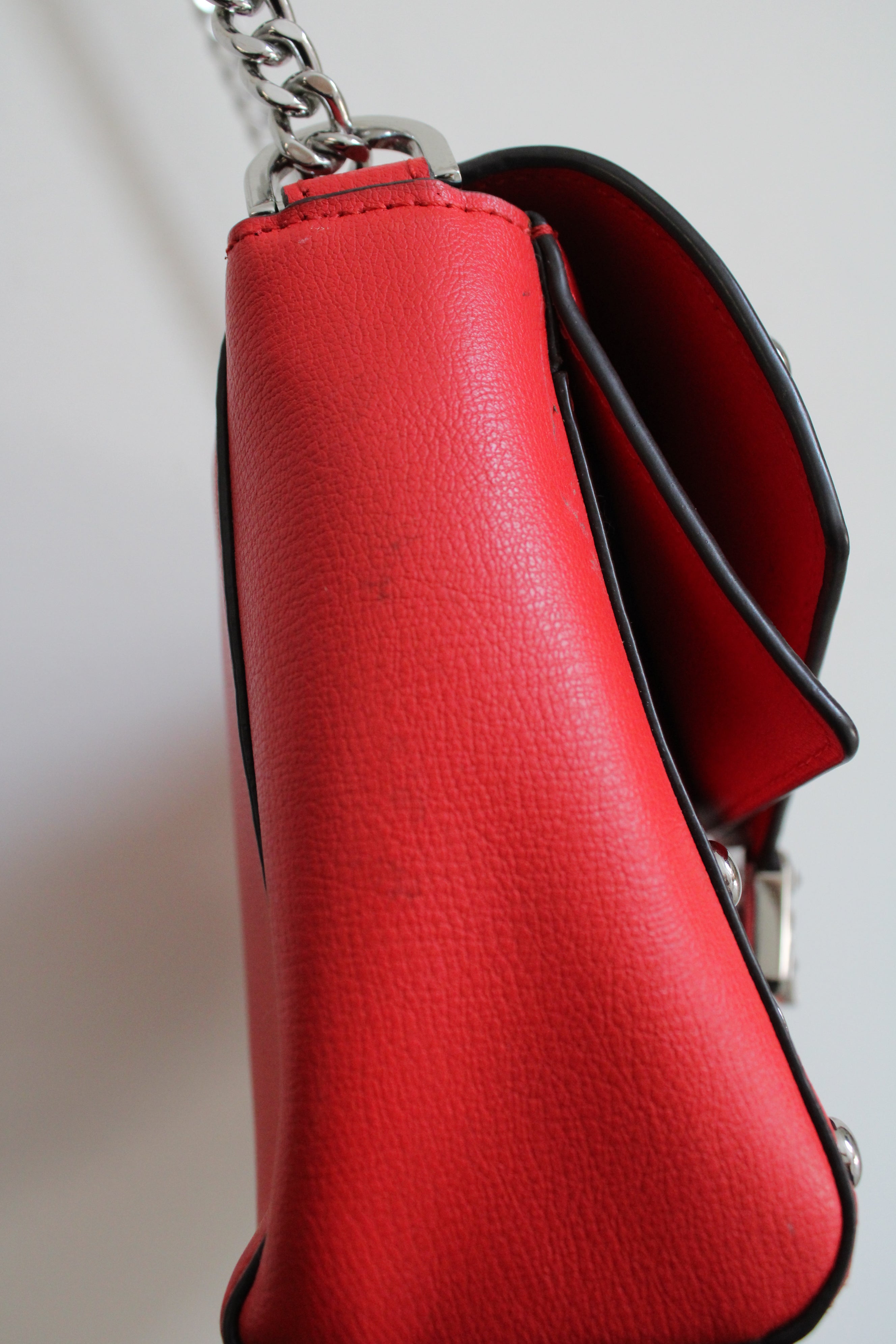 Michael Kors Studded Red Kinsley Crossbody Bag