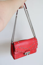 Michael Kors Studded Red Kinsley Crossbody Bag