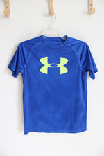 Under Armour Blue & Neon Green Athletic Shirt | Youth XL (18/20)