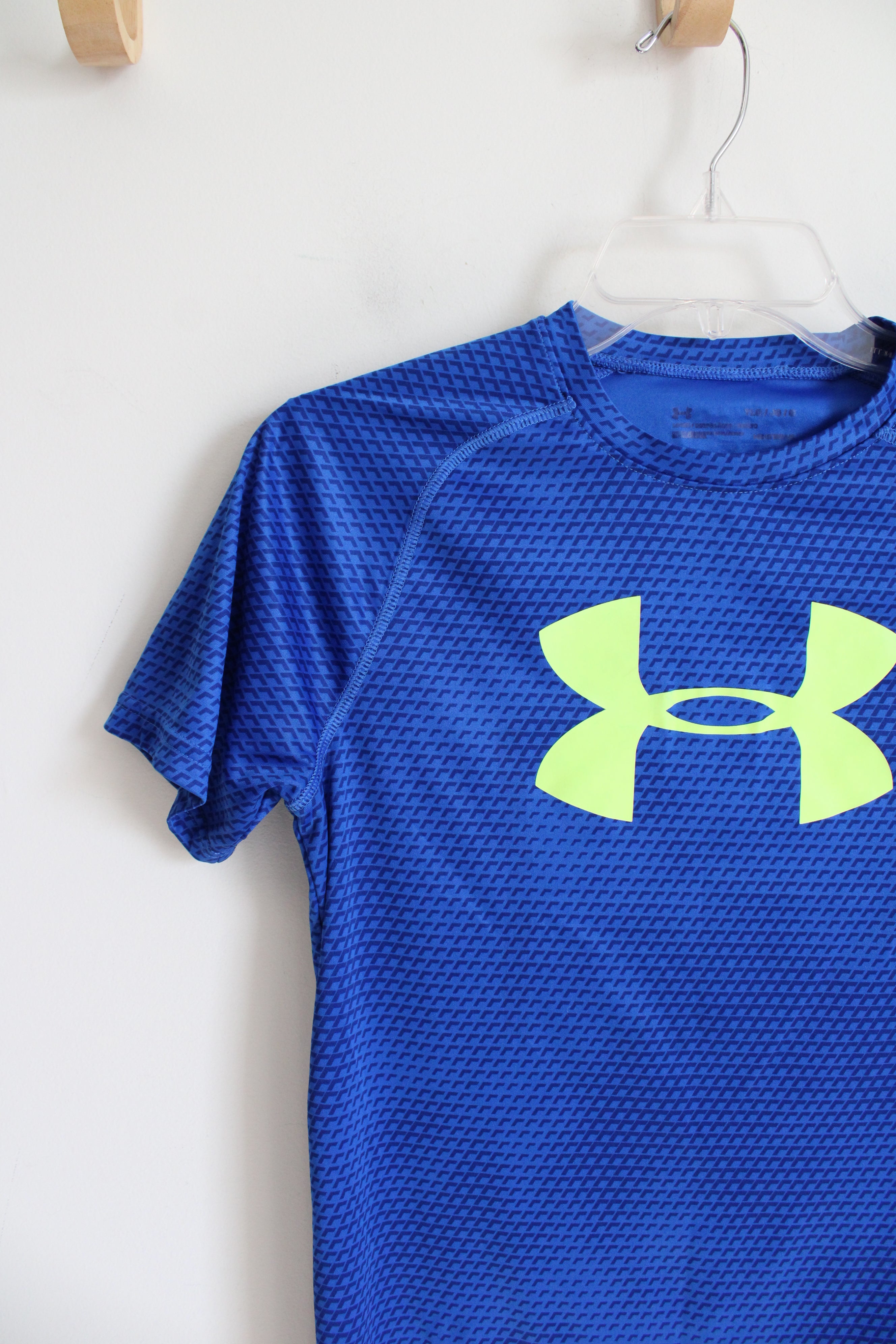 Under Armour Blue & Neon Green Athletic Shirt | Youth XL (18/20)