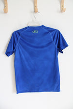 Under Armour Blue & Neon Green Athletic Shirt | Youth XL (18/20)