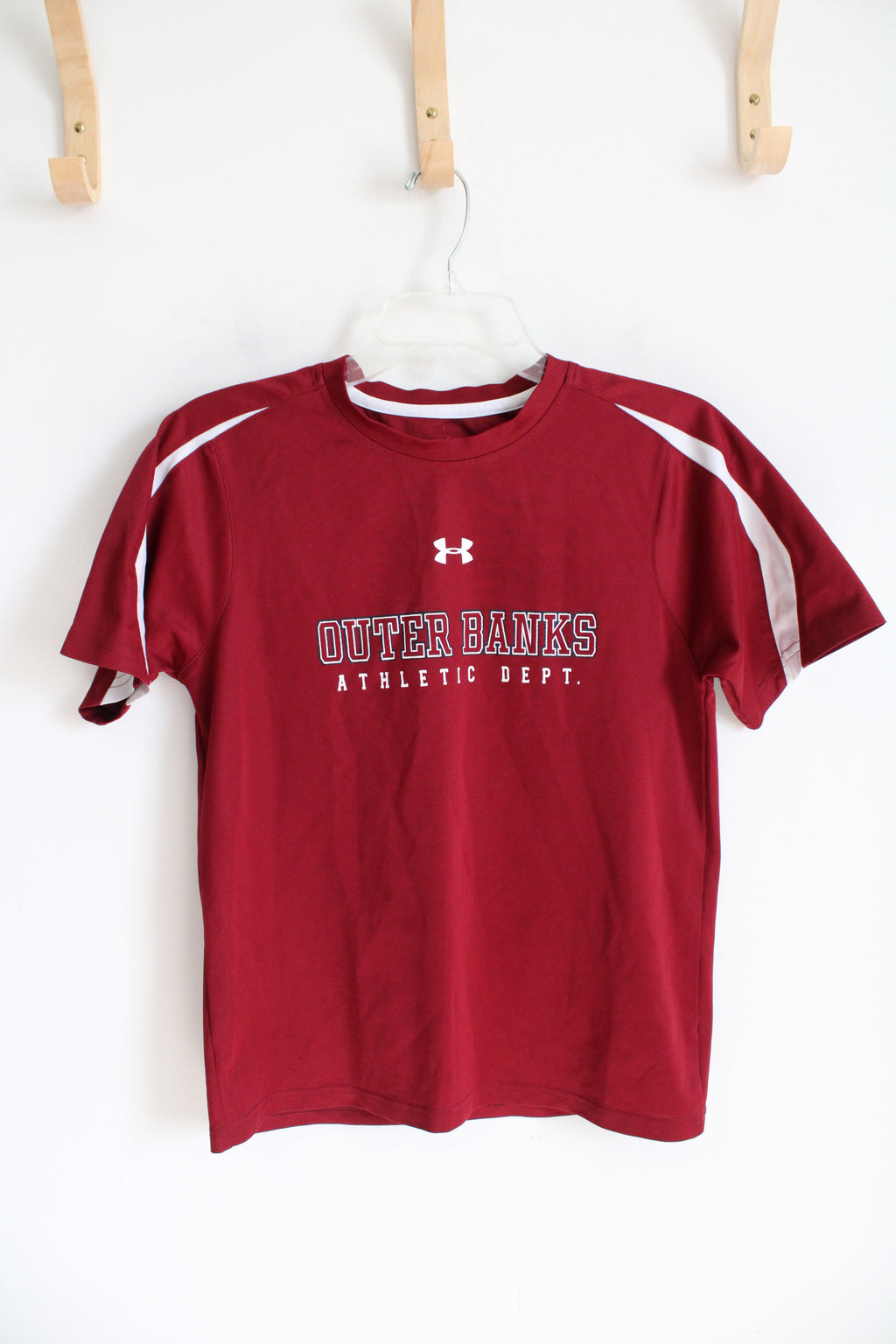 Under Armour Maroon Outer Banks Athletic Department Shirt | Youth L (14/16)