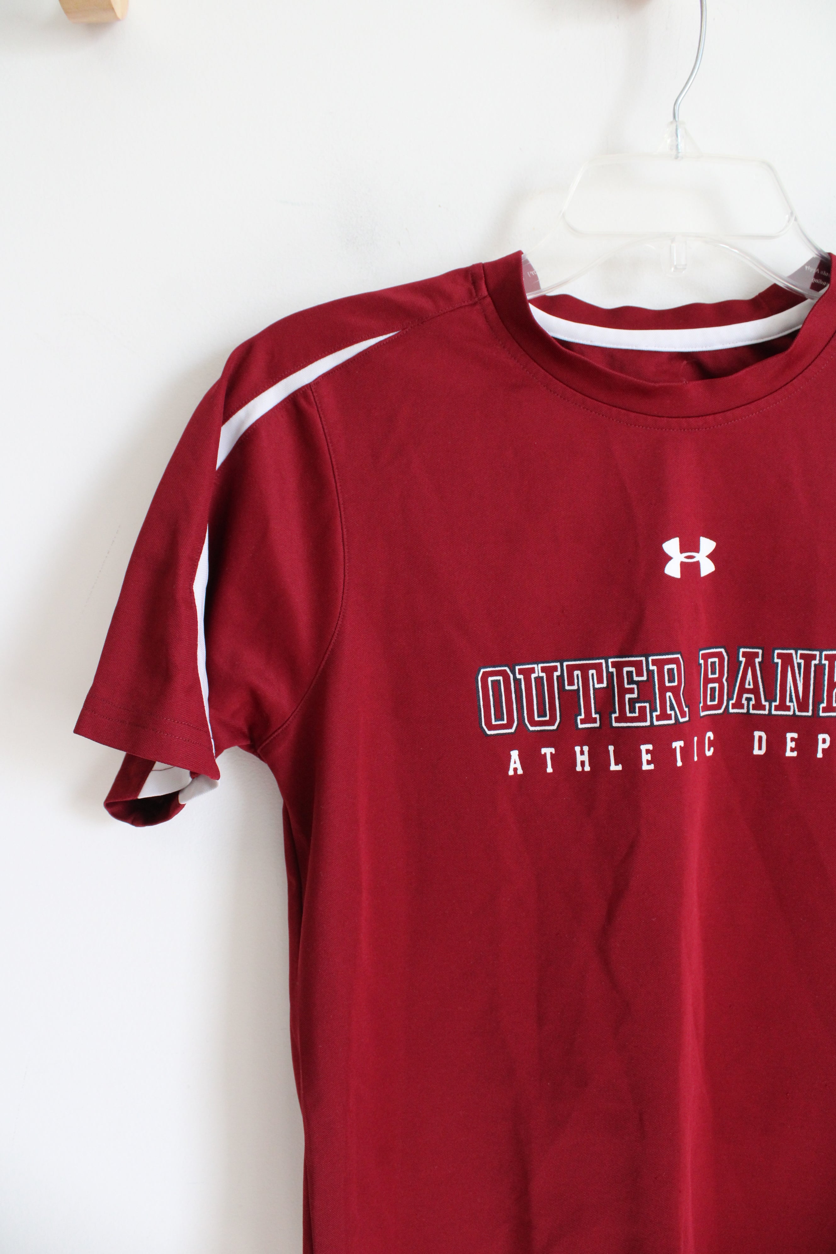 Under Armour Maroon Outer Banks Athletic Department Shirt | Youth L (14/16)