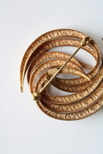 Vintage German Made Gold Coated Swirl Pin