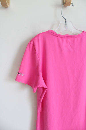 Under Armour Fitted Hot Pink Athletic Shirt | Youth L (14/16)